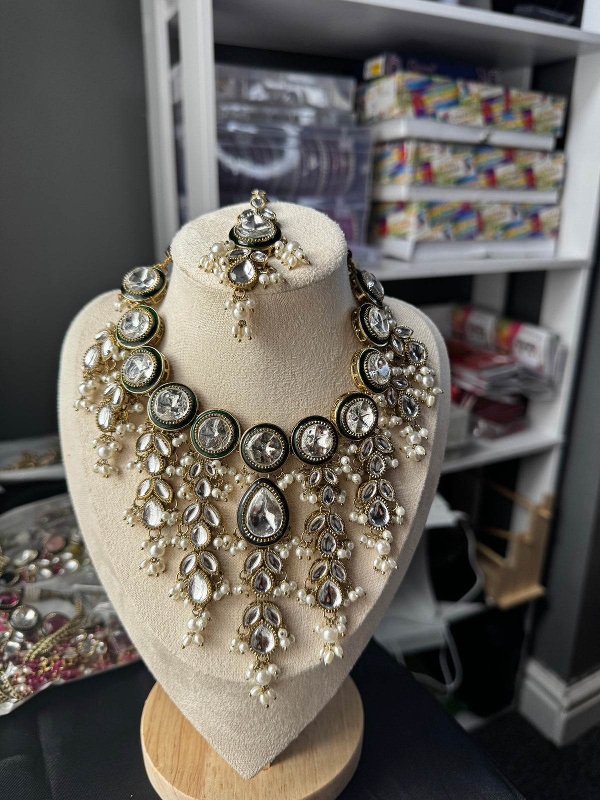 Royal Kundan Meenakari Necklace Set with Earrings & Maang Tikka