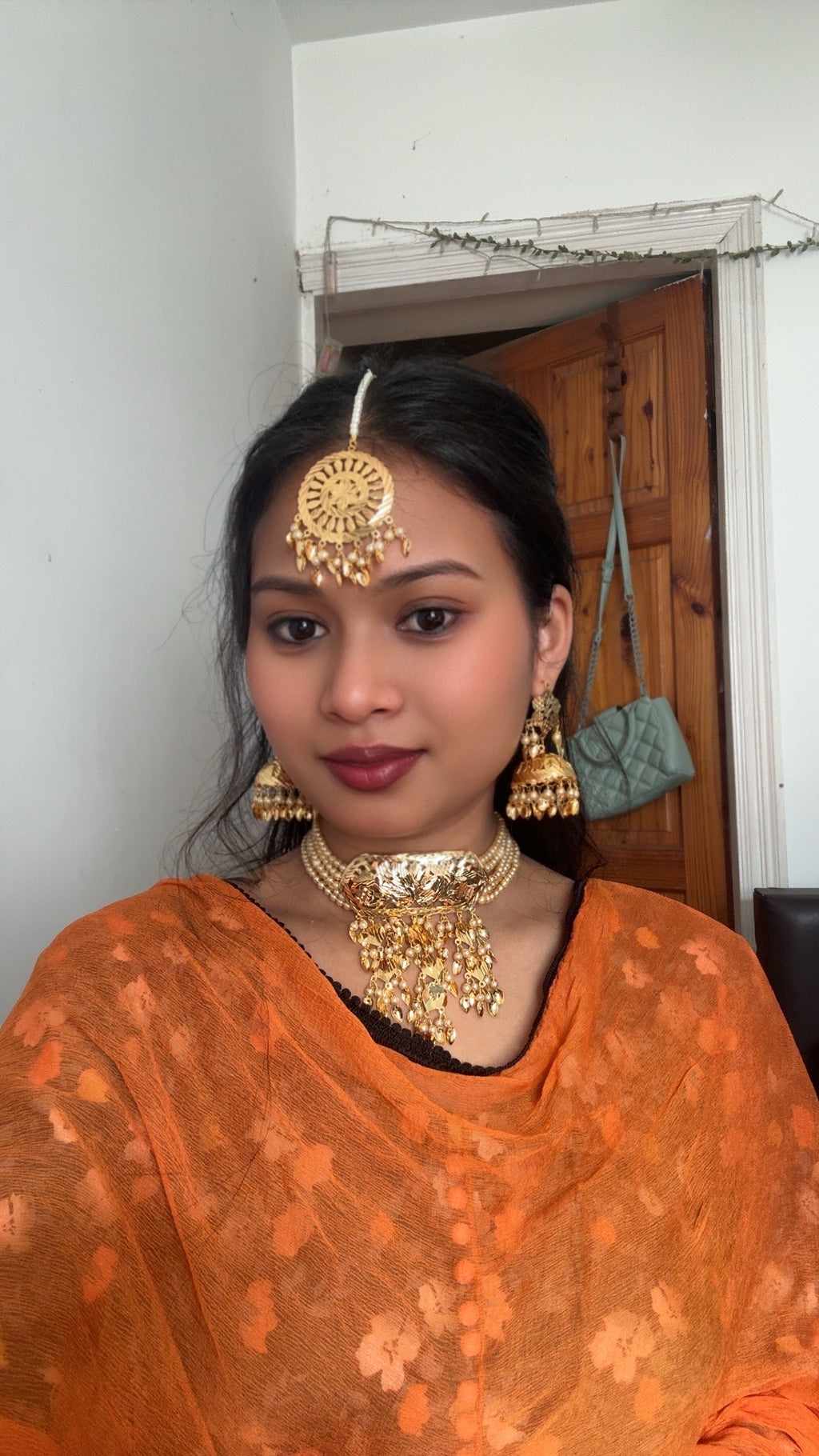 Traditional Pearl Beaded choker Set