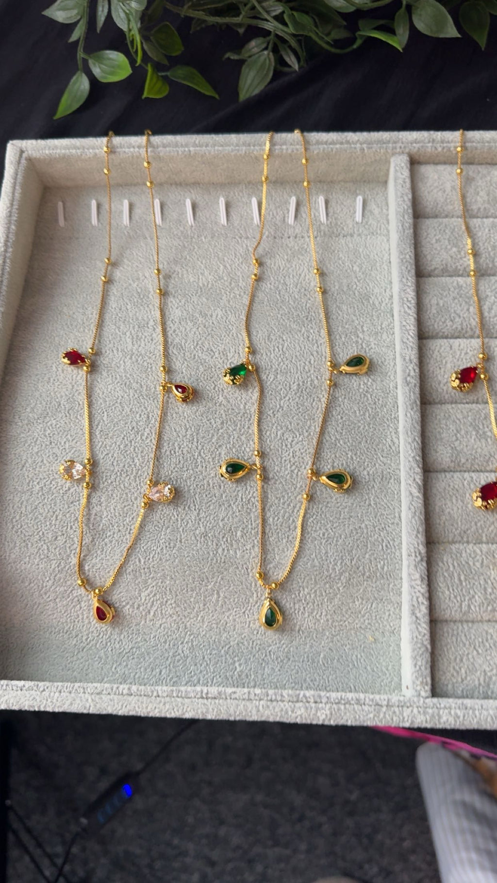 Elegant Teardrop Gemstone Necklace