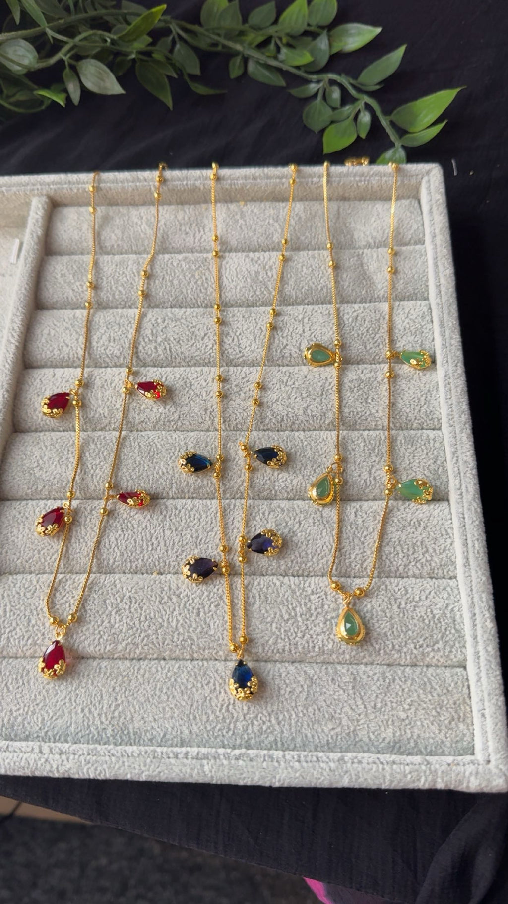 Elegant Teardrop Gemstone Necklace