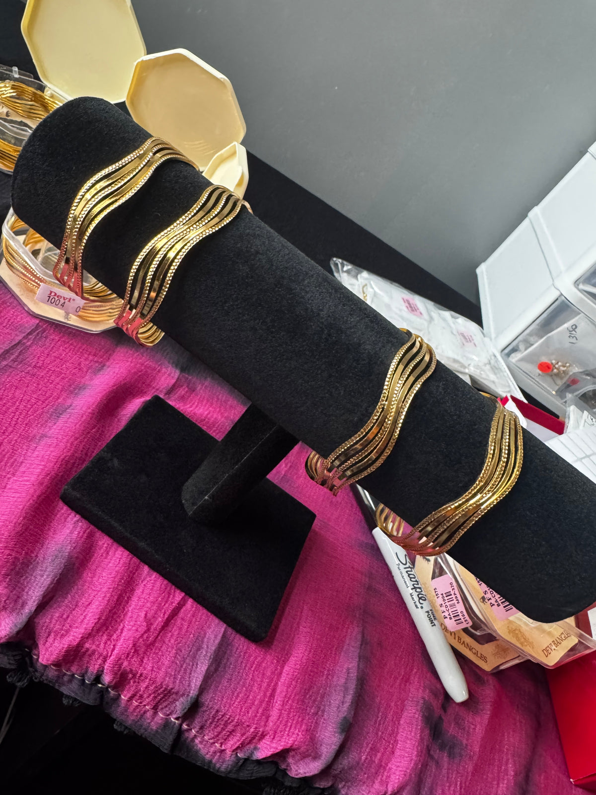 Elegant Gold-Tone Multi-Layer Bangles | Traditional Indian Jewellery