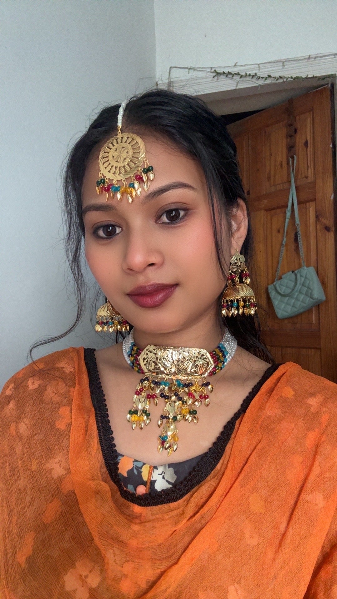 Traditional Pearl Beaded choker Set