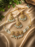 Elegant Multicolour Pearl Necklace & Earring Set