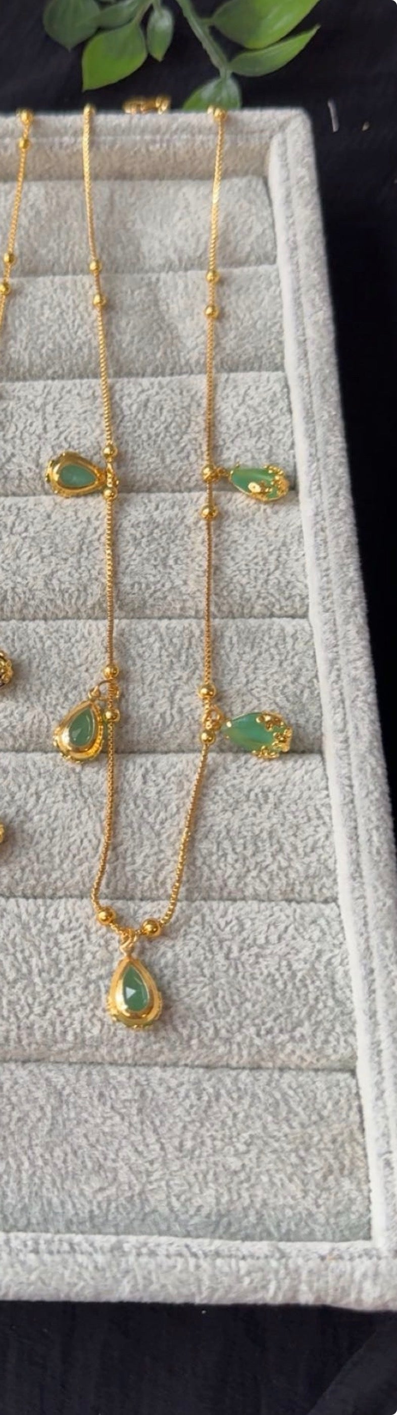 Elegant Teardrop Gemstone Necklace
