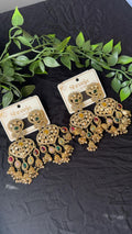 Elegant Kundan Statement Drop Earrings