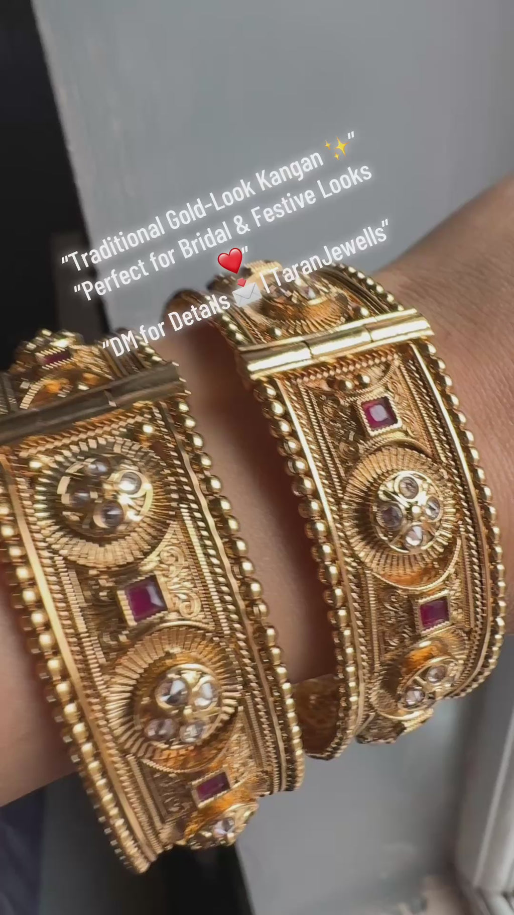 Traditional Gold Plated Designer Bangle Set